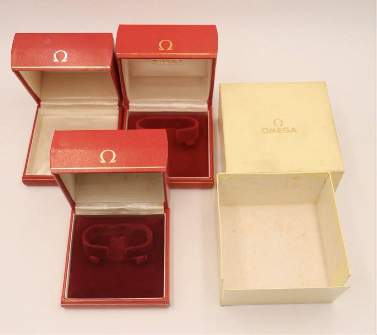 オメガ OMEGA 時計 空箱 ウォッチケース レッド 3点セット まとめ アンティーク拍卖