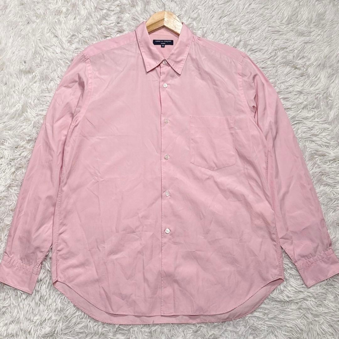 美品/おしゃれ番長◎コムデギャルソン COMME des GARONS 長袖 シャツ M ビジネス メンズ ピンク ドレス 拍卖