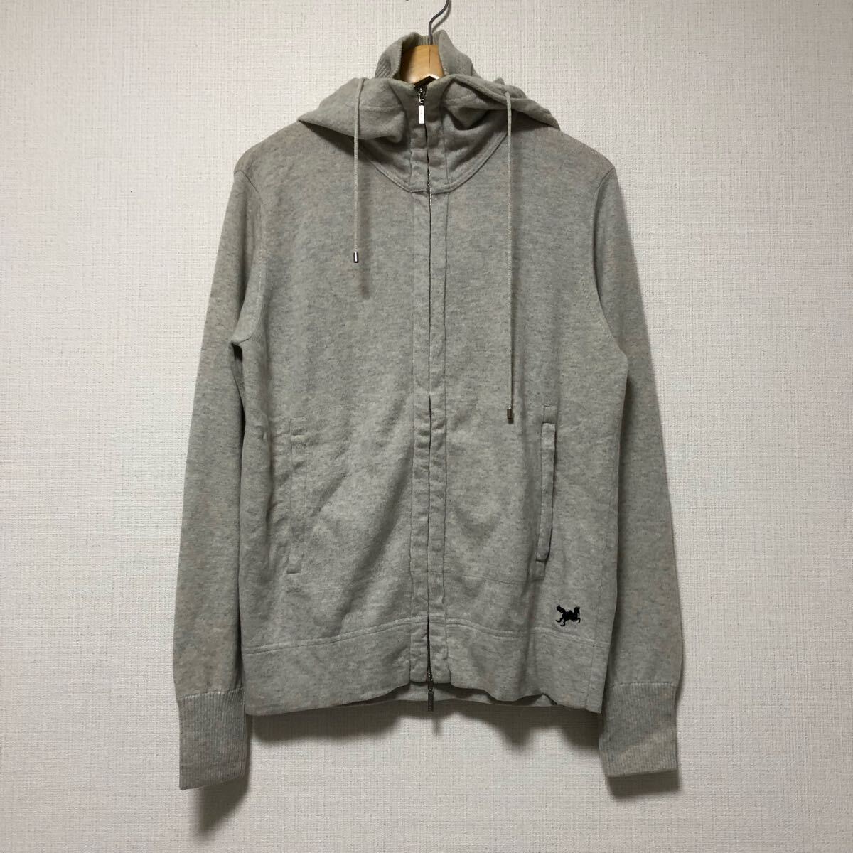 (k) cruciani people クルチアーニ カシミアパーカー カシミヤ 長袖 フルジップ イタリア製 サイズ50 長袖 無地 拍卖