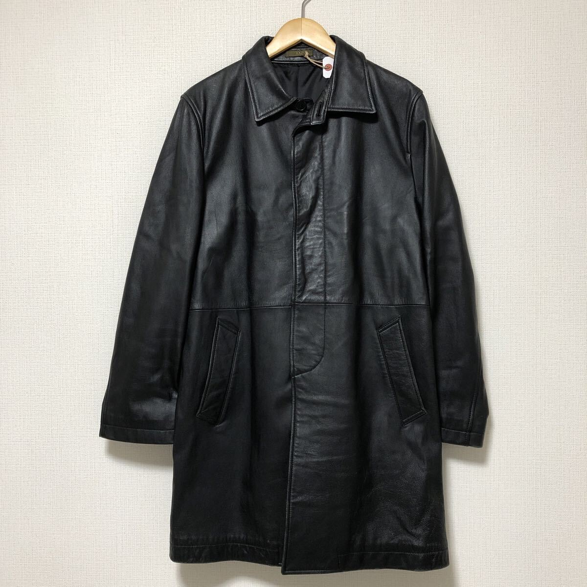 (k) ヨウジヤマモト×ダーバン Yohji Yamamoto D'URBAN AAR ホースハイド 馬革 レザーコート ジャケット 黒 ブラック メンズ L 拍卖