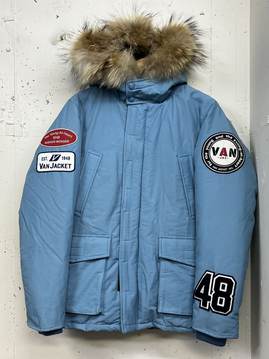 VAN JAC ヴァン ハイロフト ダウンジャケット メンズM 水色拍卖