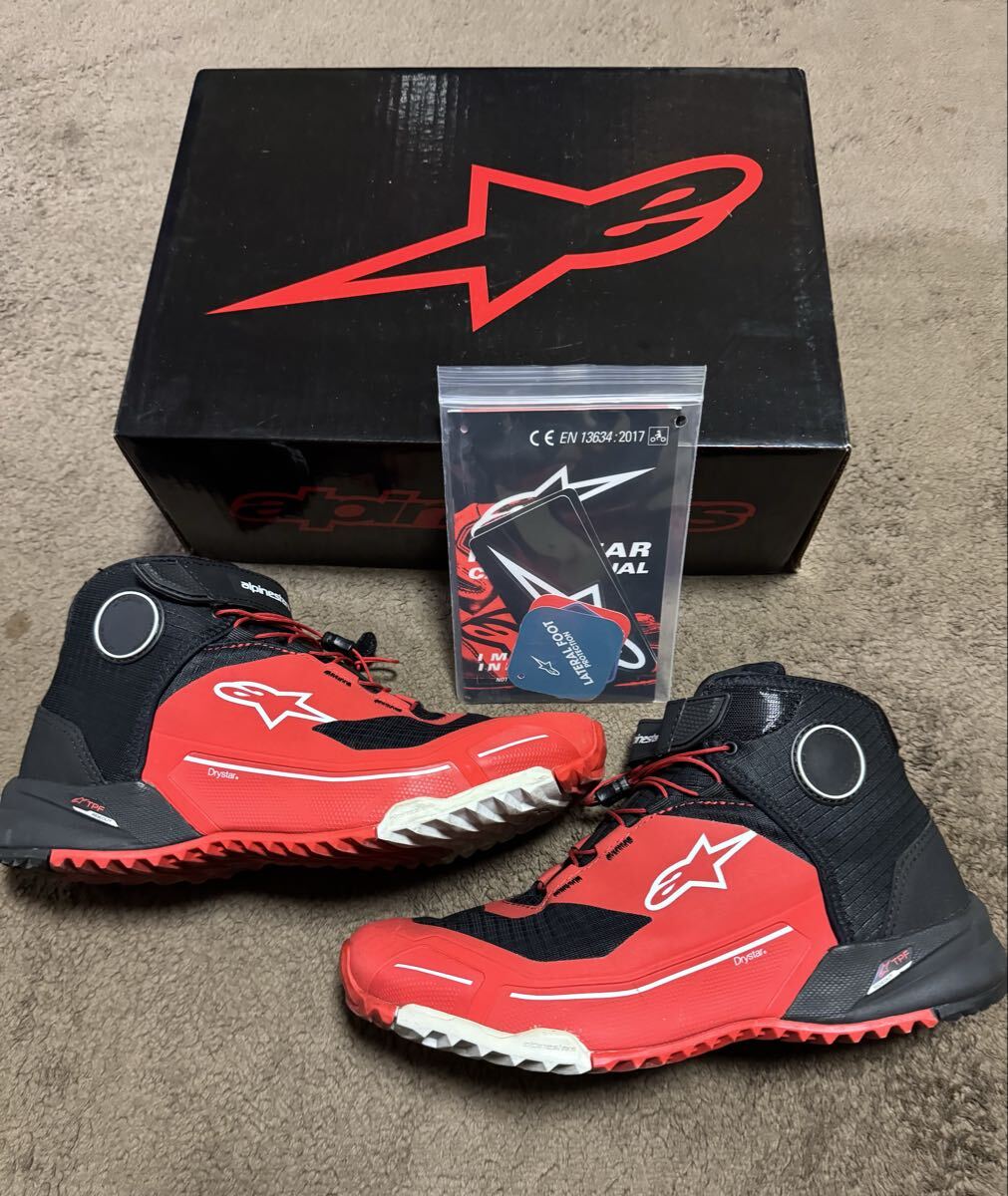 alpinestars アルパインスターズ CR-X ライディングシューズ 赤/黒 us9.5 27.5cm相当拍卖