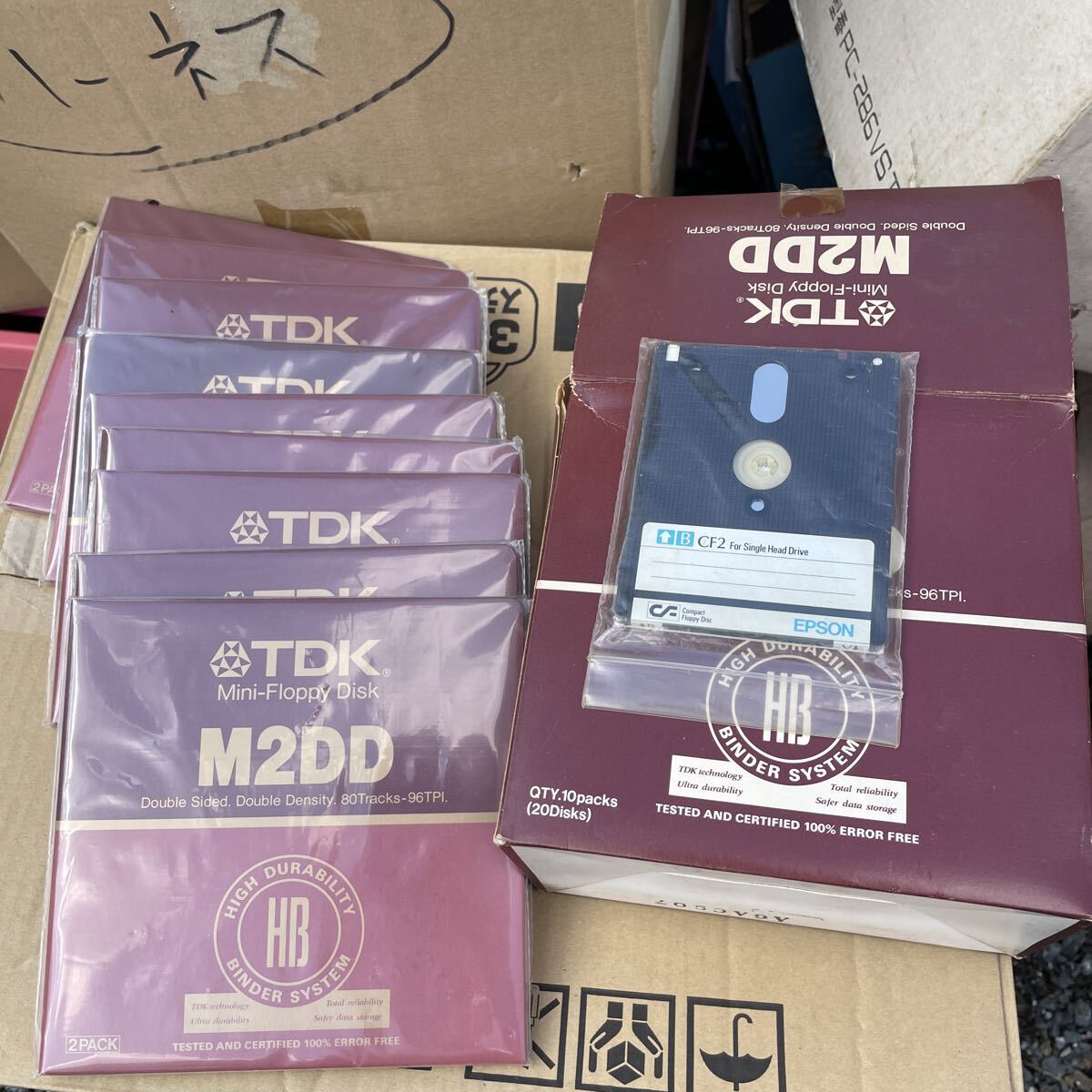まとめ売り TDK mini-floppy disk 9枚、EPSONコンパクトフロッピーディスク1枚拍卖