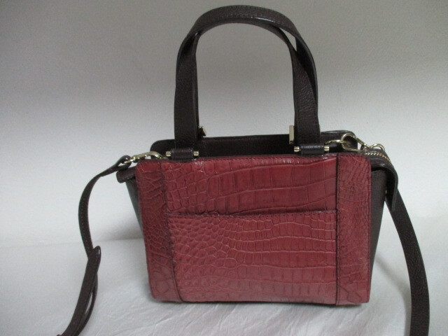 Riamasa リアマッサ クロコダイル牛革2WAYショルダーバッグ(110225拍卖