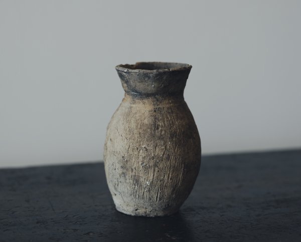 土器 小壺 / 古民芸 弥生土器 土師器 須恵器 縄文土器 花器 中国 灰陶拍卖