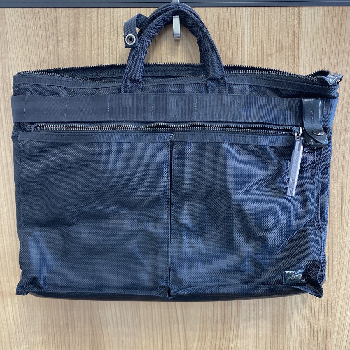 【中古保管品】 PORTER ポーター ブリーフケース ビジネスバッグ 吉田カバン ブラック 黒 バリスターナイロン 鞄拍卖