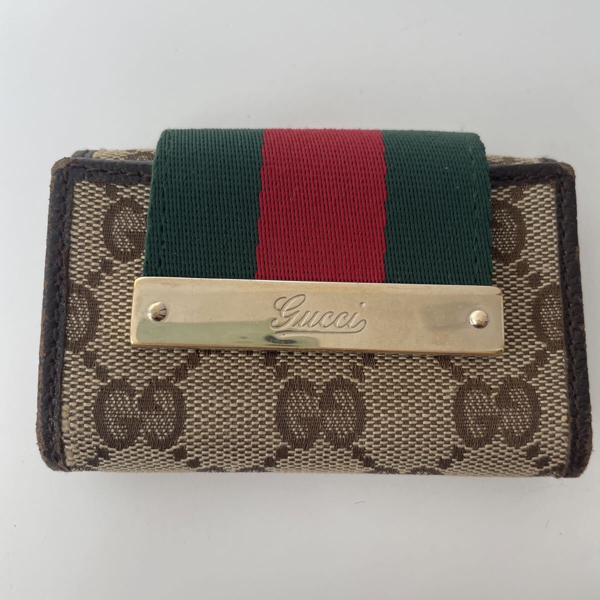 グッチ GUCCI キーケース 6連キーケース ブラウン系 シェリーライン拍卖