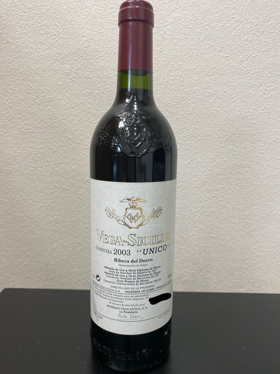【ワインセラー整理品】VEGA SICILIA UNIKO ベガ シシリア ウニコ 2003年 赤ワイン 辛口 赤 ワイン フルボディ 750ml 14%拍卖