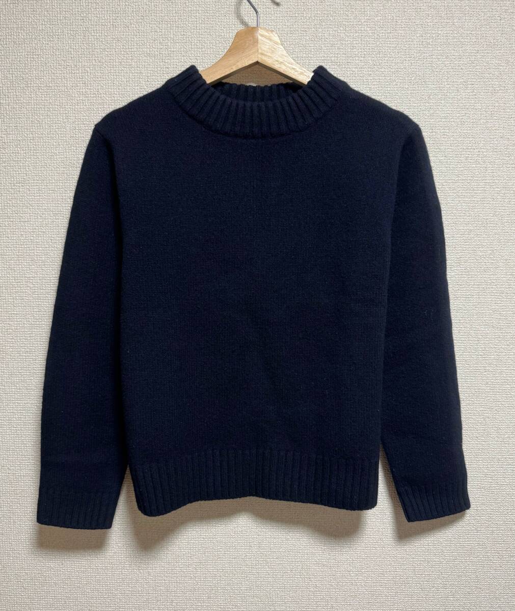 美品 マーガレットハウエル ウール ニット サイズⅡ 紺 MARGARET HOWELL MHL拍卖