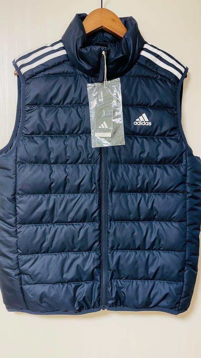 新品 Oサイズ adidas アディダス メンズ エッセンシャルズ ダウンベスト ネイビー XLサイズ LLサイズ拍卖