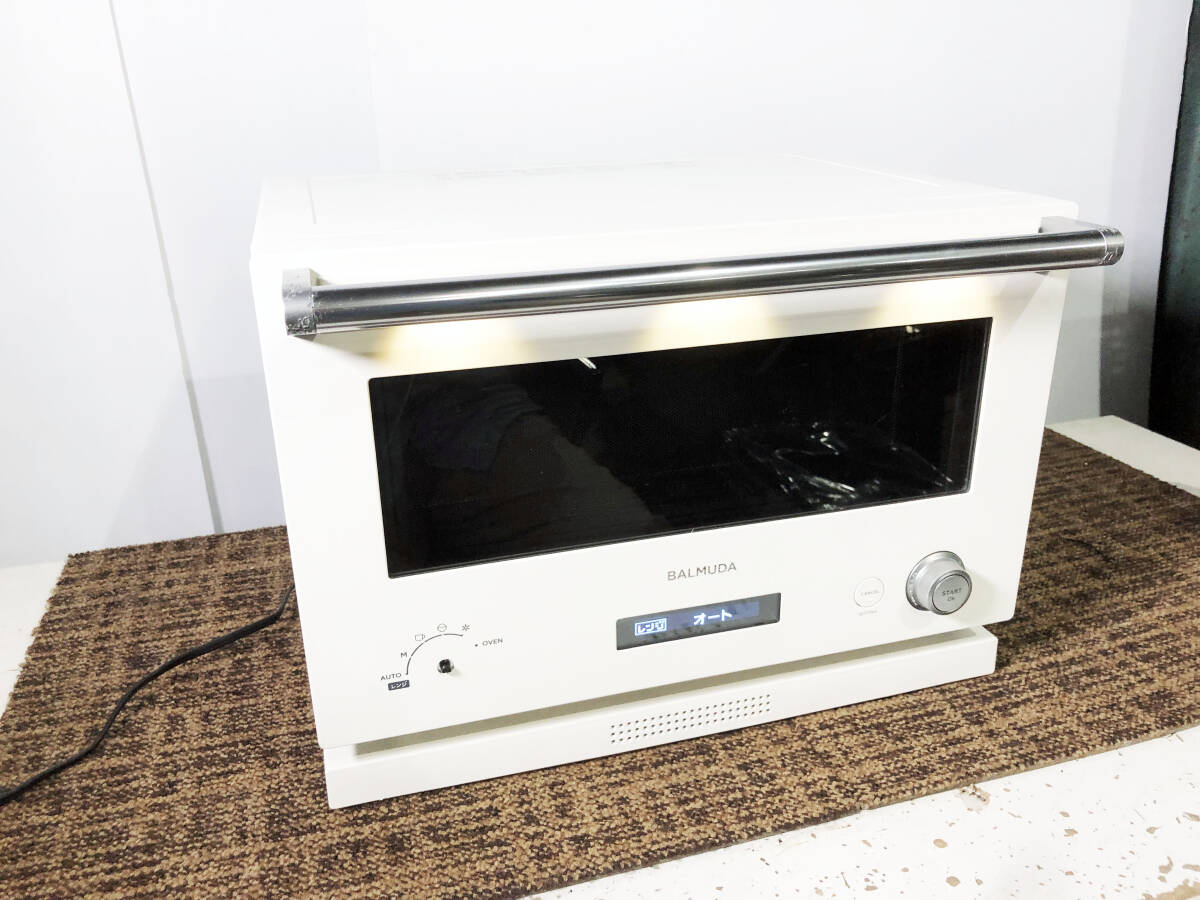 2021年製★ 中古★BALMUDA 18L 必要な機能を素早く選んで決めるだけのシンプル操作! オーブンレンジ【K04A-WH】FPOC拍卖