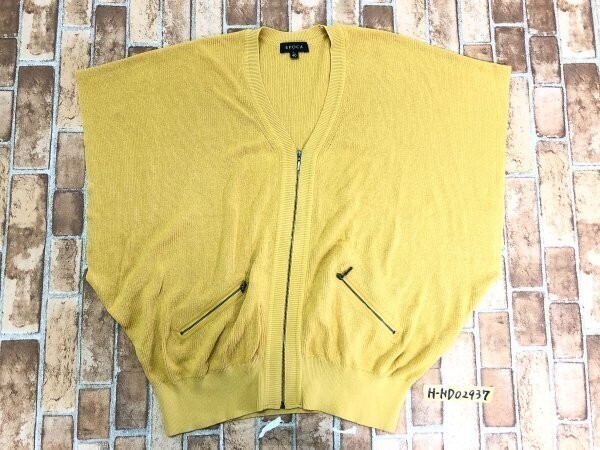EPOCA エポカ レディース ドルマンスリーブ ジップ ニットカーディガン 40 マスタード レーヨンナイロン拍卖