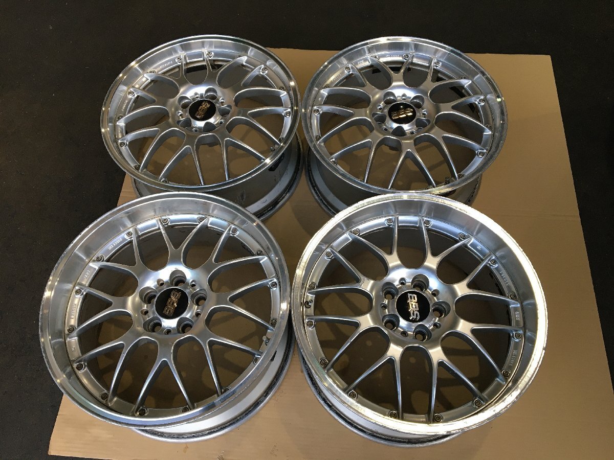 BBS ホイール センターキャップ付 8.5J×19/9.5J×19 +43/+38 ホイル 4本 中古.1-12-8拍卖