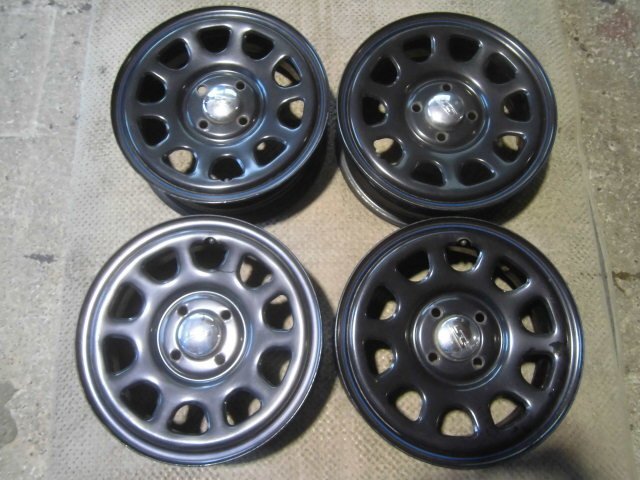 14x5J 4Hx100 デイトナ風?SS ブラック【4本セット】ハイゼットS331Wより【個人名宛発送不可】拍卖