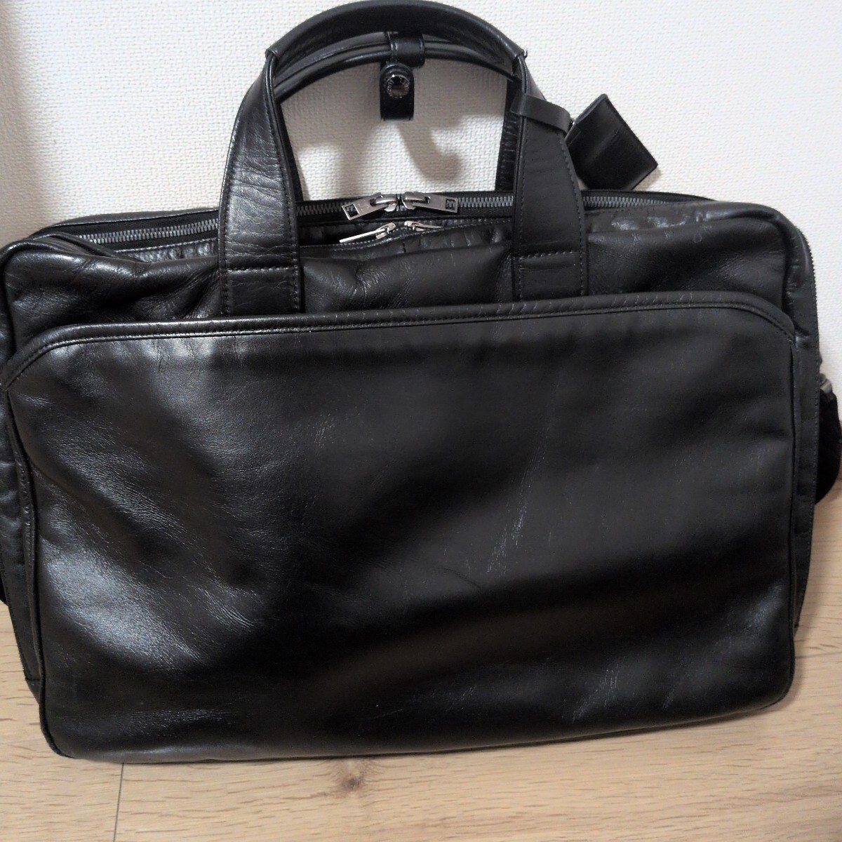 ラゲッジレーベル 吉田カバン 2wayブリーフケース エレメント レザー 021-01249 定価99000 ビジネスバッグ ブラック拍卖
