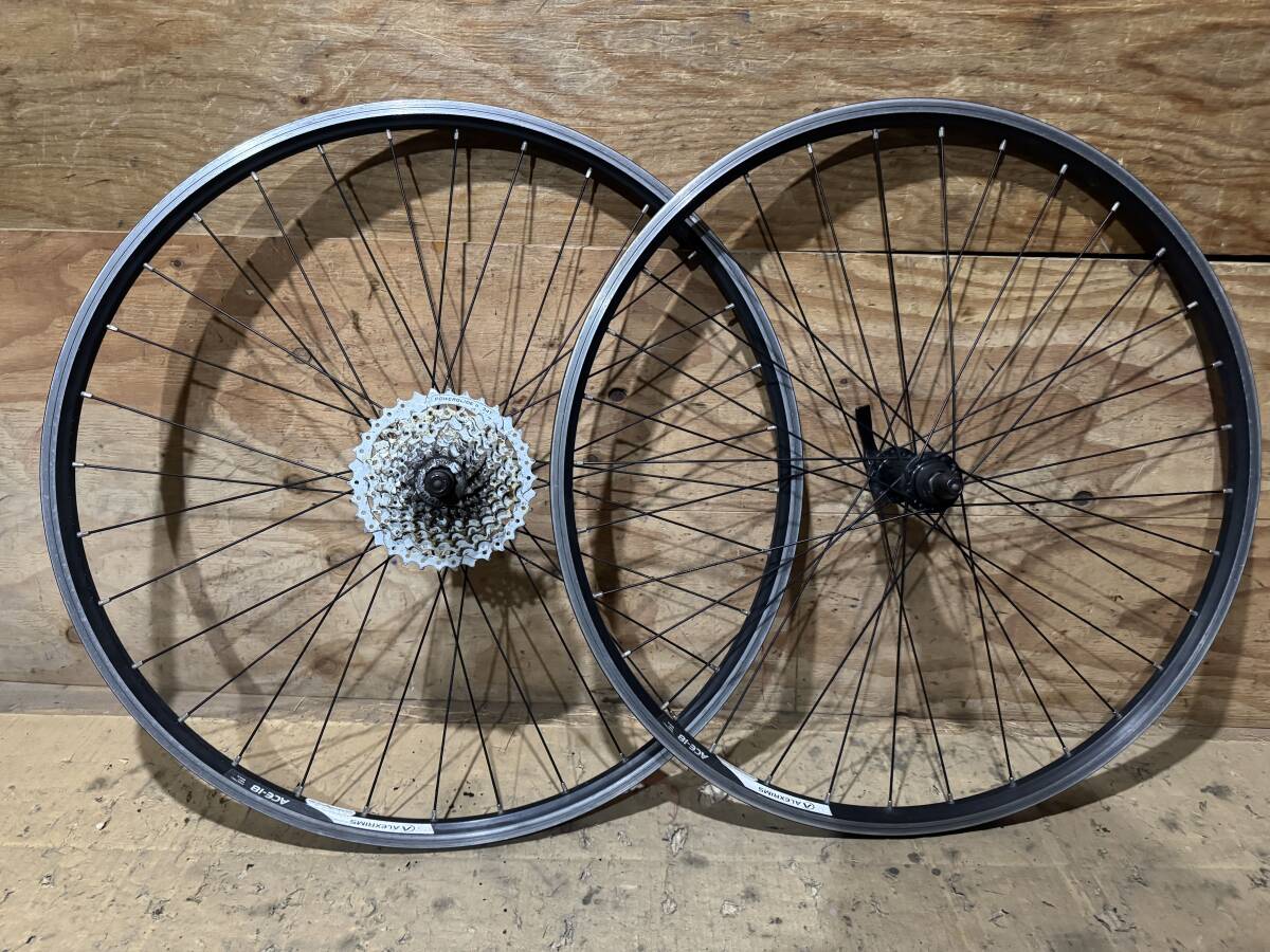 ALEX RIMS ACE-18 26インチ MTB 9速 ホイール 前後セット 中古パーツ 拍卖