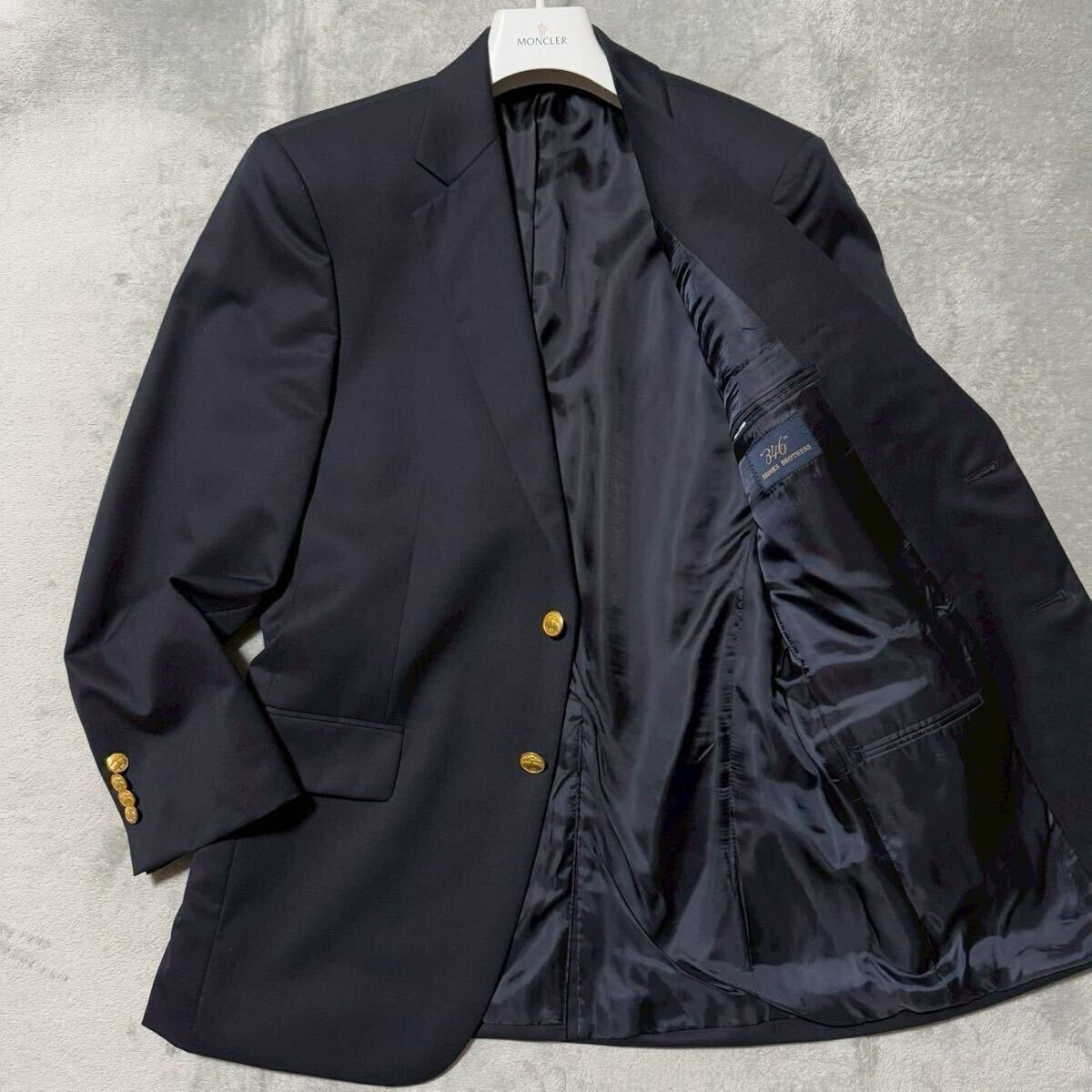 美品/M〜Lサイズ相当★BROOKS BROTHERS ブルックスブラザーズ テーラードジャケット 紺ブレ ブレザー 金ボタン ウール 2B メンズ拍卖