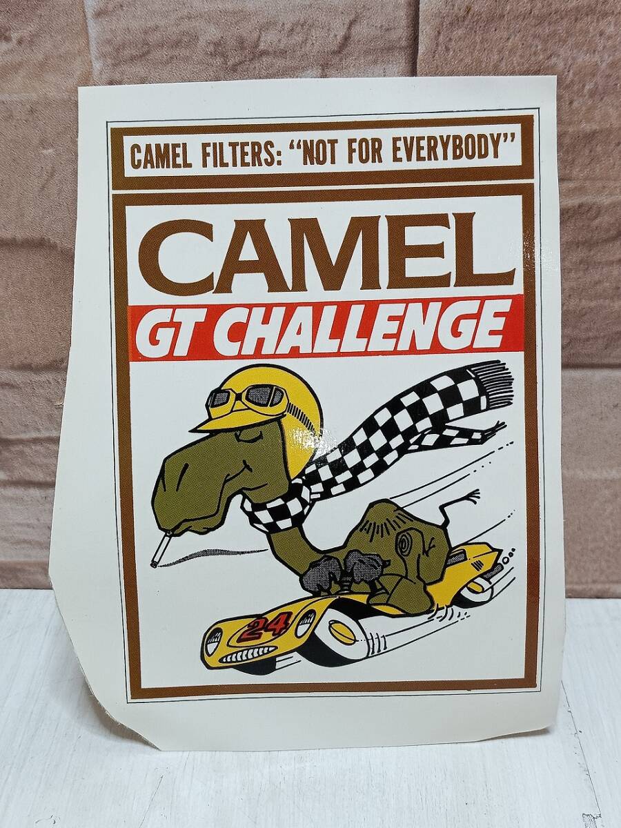 CAMEL GT CHALLENGE ビンテージステッカー キャメル ステッカー キャラクター ラクダ 自動車 バイク '70s 当時物 昭和レトロ 拍卖