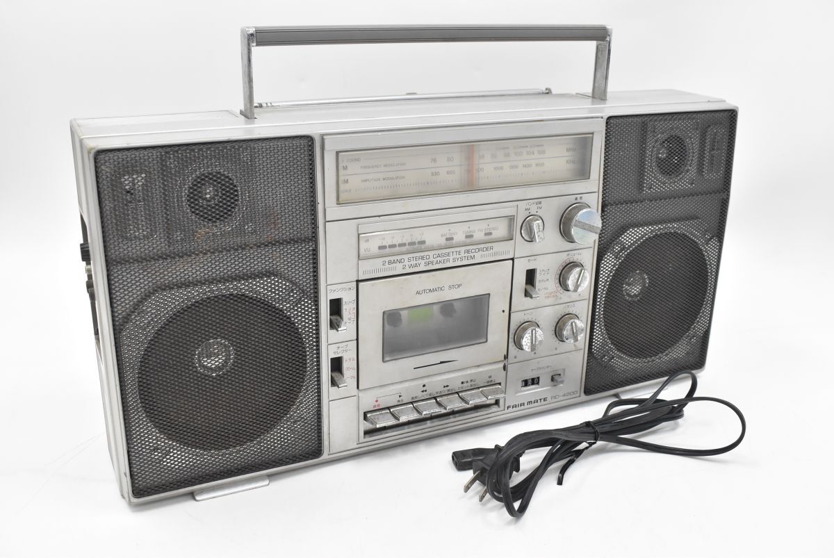 (1298L 1121T6)1円~ 朝日電機 ステレオカセットレコーダー ラジカセ FAIR MATE RD-4200 当時物 昭和レトロ【通電動作未確認】拍卖