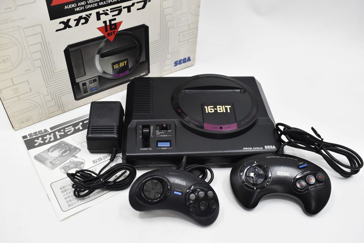 (1301L 1121T3)1円~ SEGA セガ Mega Drive メガドライブ HAA-2510 コントローラー 箱 説明書付 【通電のみ確認済み】拍卖
