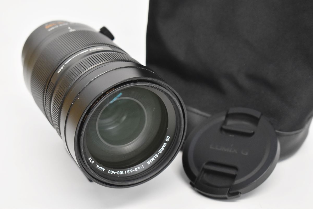(1301S 1126M7) 1円~ Panasonic パナソニック LUMIX ルミックス レンズ LEICA DG VARIO-ELMAR 1:4.0-6.3/100-400 ASPH. 72 現状品拍卖