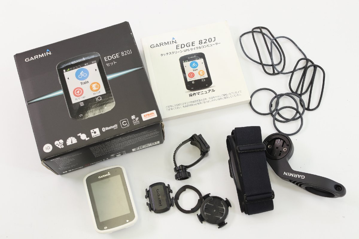 GARMIN ガーミン EDGE 820J セット GPS サイクルコンピューター 日本語対応 タッチスクリーン サイクリング 動作未確認 3649-SM拍卖
