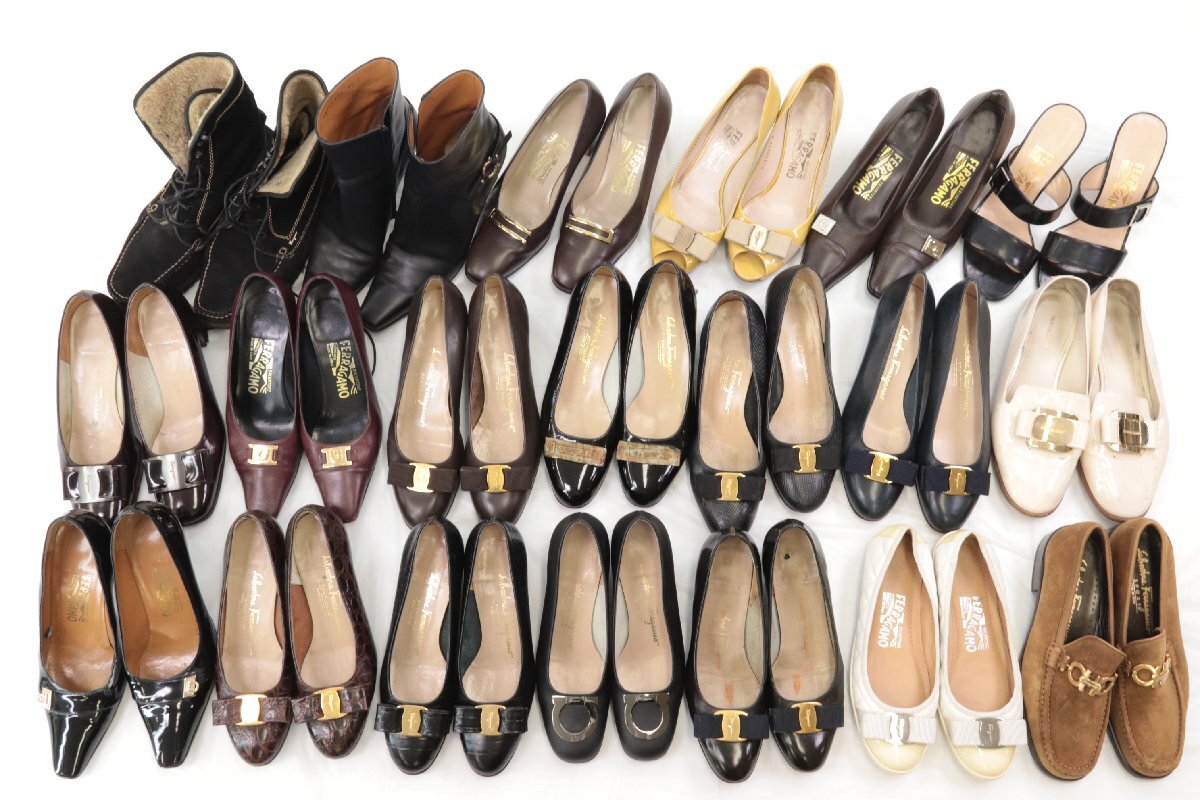 【20点】Salvatore Ferragamo フェラガモ パンプス ローファ ブーツ 等 サイズ 5 6 7 等 シューズ 靴 くつ レディース まとめ売り 3045-SM拍卖