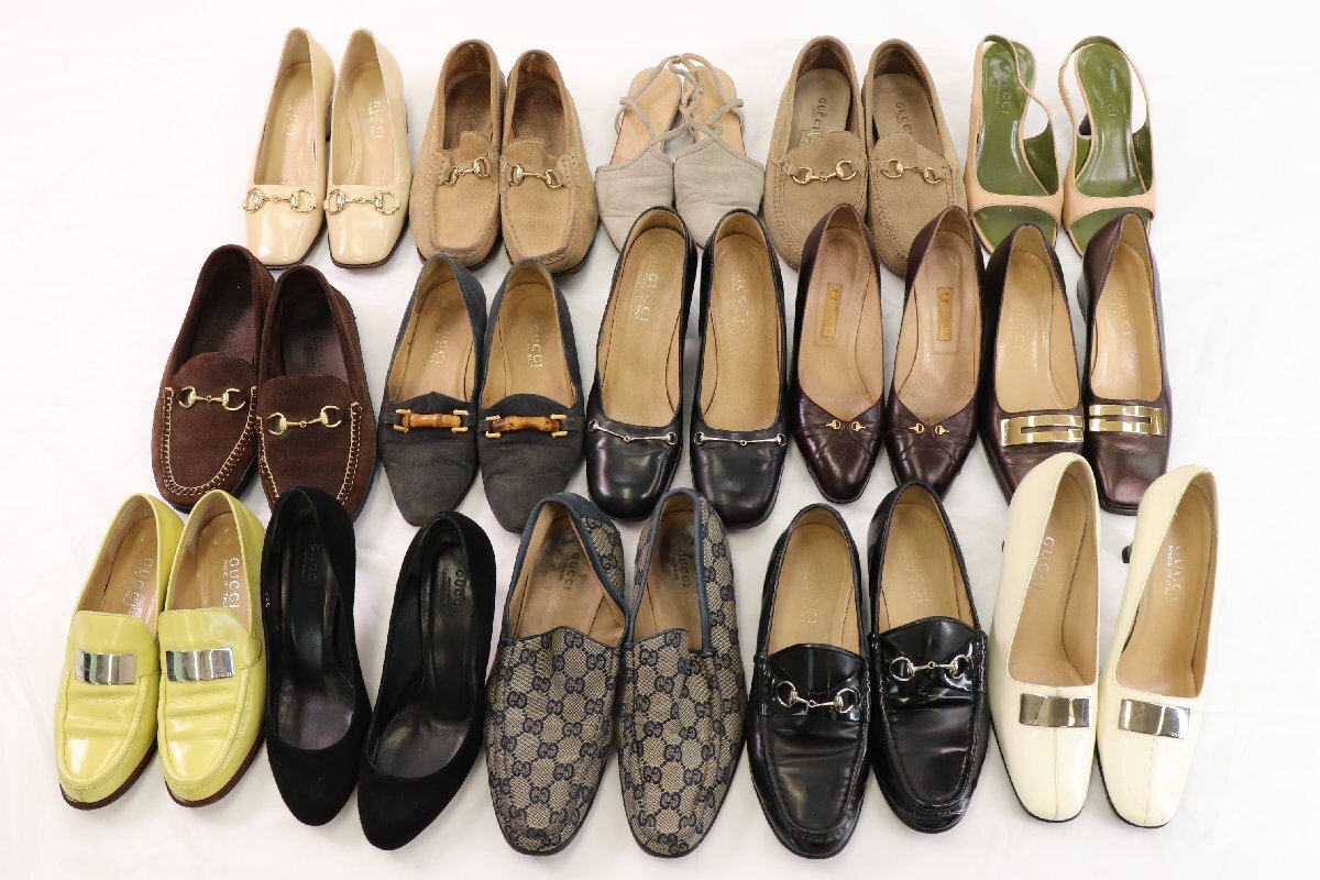 【15点】GUCCI グッチ パンプス ローファ 等 サイズ 5 7 1/2 35 1/2 36 37 38 1/2 等 シューズ 靴 くつ レディース まとめ売り 3043-SM拍卖