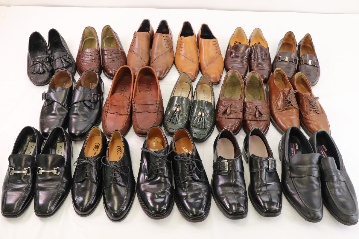 【16点】フェラガモ/ラルフローレン/LANCEL/リーガル 等 レザー 革靴 ビジネス シューズ 靴 サイズ 6 1/2 9 24 1/2 39 等 まとめ 3725-SM拍卖