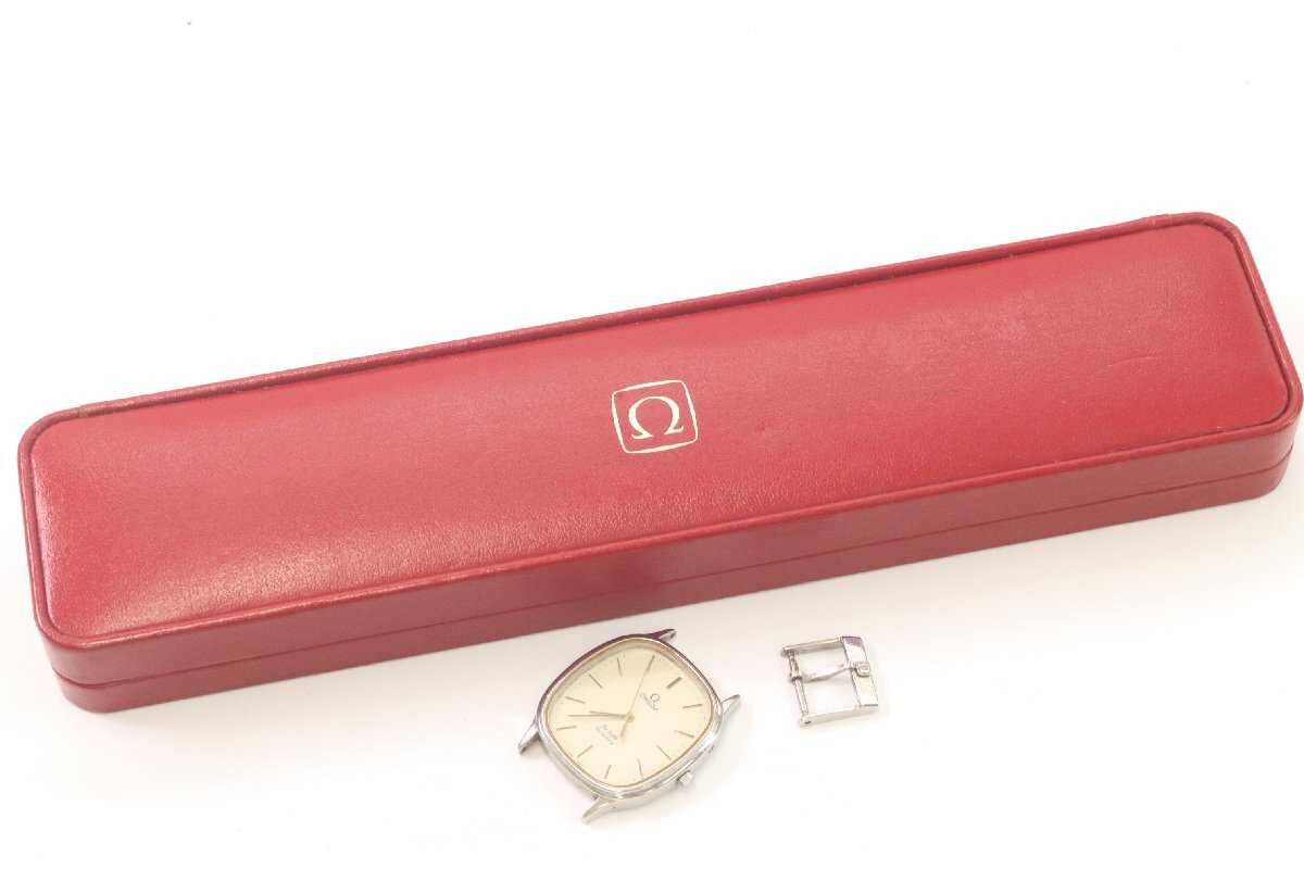 OMEGA オメガ DeVille デビル 195.0017 Cal.1336 クォーツ プッシュリューズ ゴールドカラー メンズ 腕時計 フェイスのみ ジャンク 3867-HA拍卖