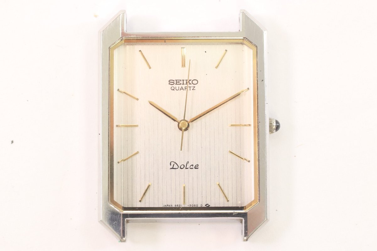 SEIKO セイコー Dolce ドルチェ 9521-5060 クォーツ メンズ 腕時計 コンビカラー スクエア フェイスのみ 3838-HA拍卖