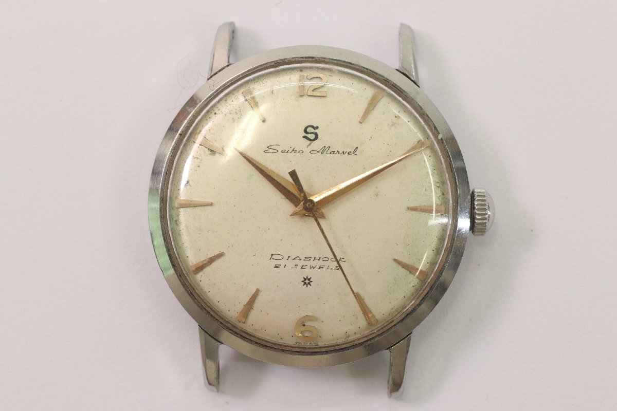 SEIKO セイコー MARVEL マーベル 14044 ダイヤショック 21石 自動巻き メンズ 腕時計 アンティーク フェイスのみ 稼働品 3902-HA拍卖