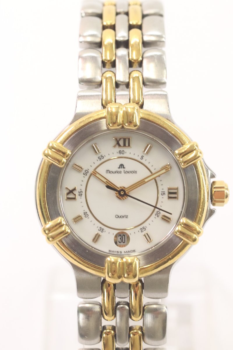 MAURICE LACROIX モーリスラクロア 75326 クォーツ デイト レディース 腕時計 コンビカラー 3823-HA拍卖