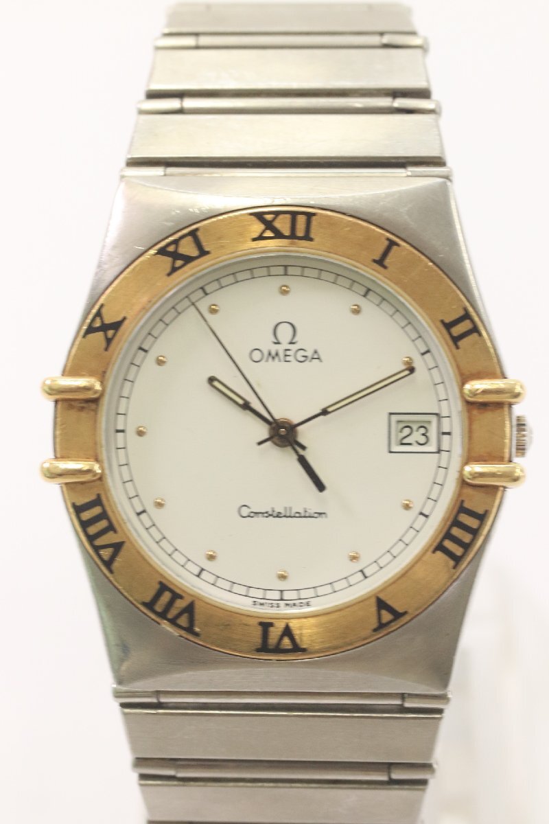 【ジャンク】OMEGA オメガ コンステレーション Cal.ETA 255.461 クォーツ デイト メンズ 腕時計 コンビカラー 3859-HA拍卖