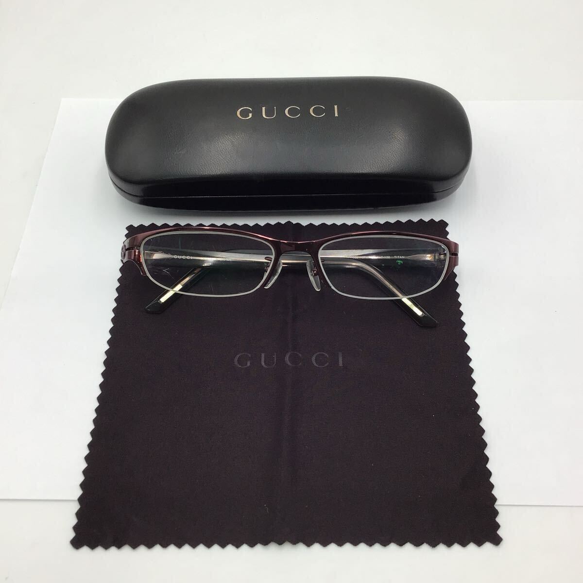 同梱可 GUCCI グッチ メガネ 眼鏡 度入り GG-9606J 37W 53口17-136 箱付き拍卖