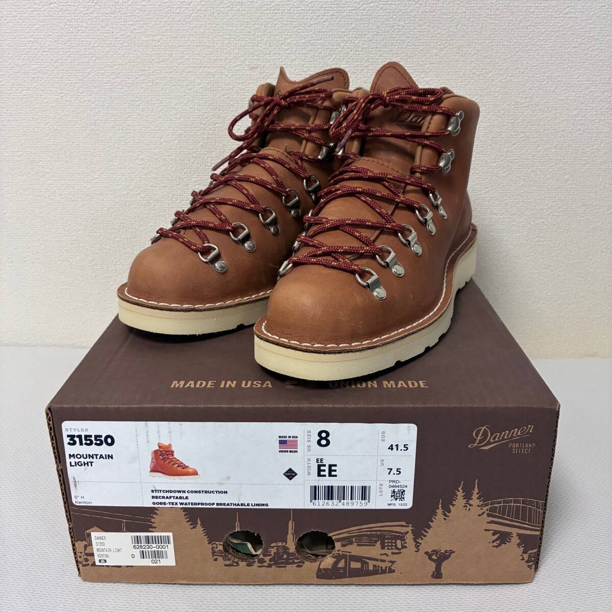 【未使用品】Danner MOUNTAIN LIGHT Kenton US SIZE 8(ダナー マウンテンライト ケントン 26cm)拍卖
