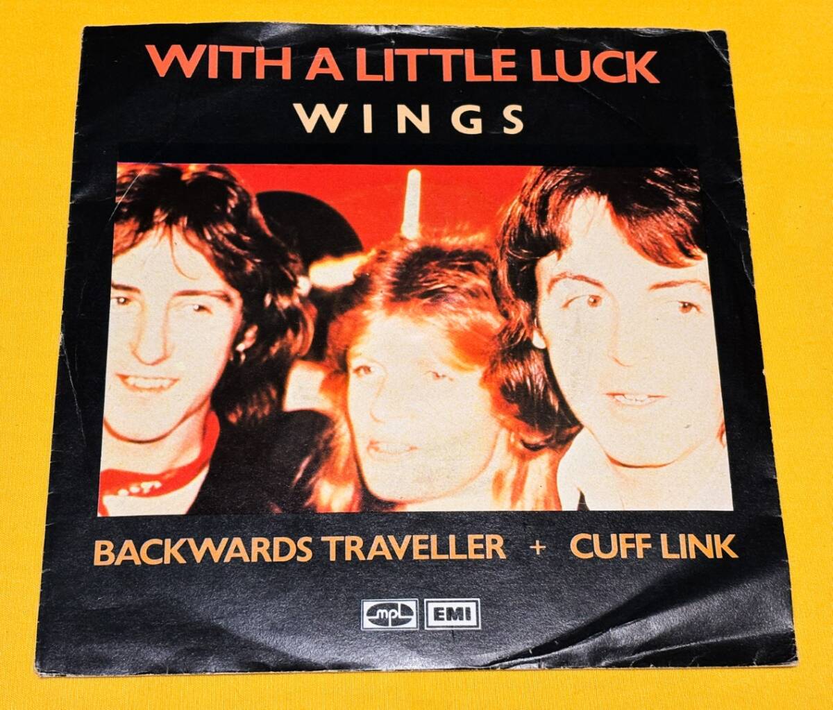 ◆オランダORG◆ WINGS / WITH A LITTLE LUCK ◆貴重ジャケット付き/PAUL McCARTNEY /EP10枚まで送料230円拍卖