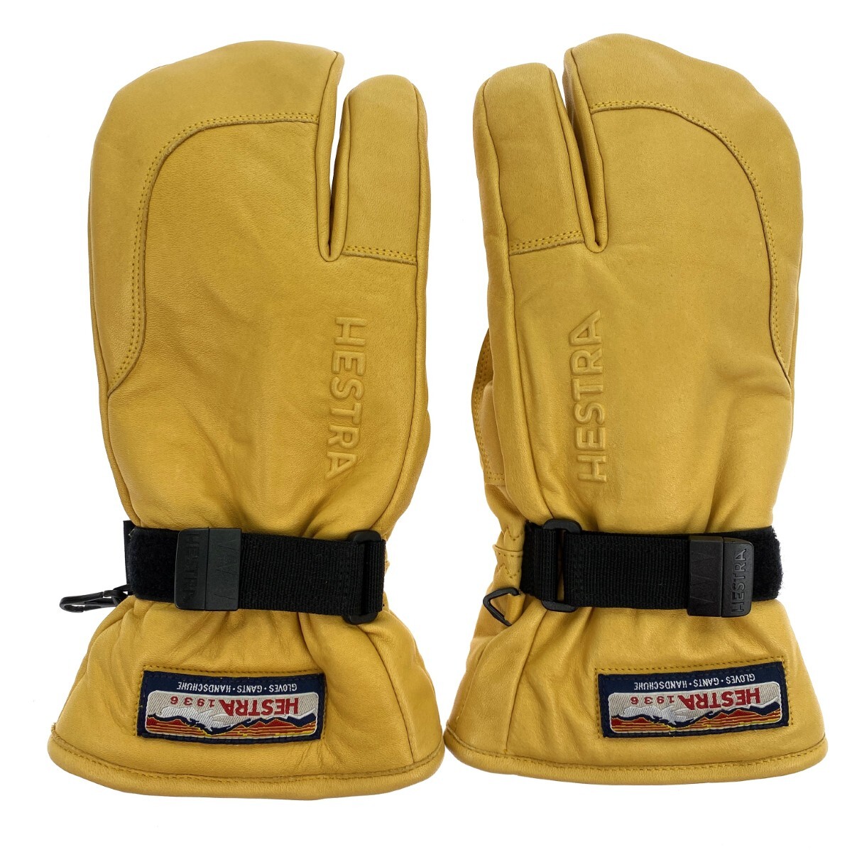 ## HESTRA へストラ ウィンターグローブ 3フィンガー ゴアテックス フルレザー タン サイズ7 やや傷や汚れあり拍卖