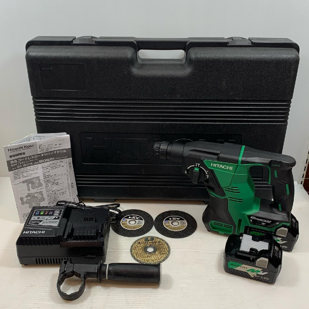 κκ HiKOKI ハイコーキ 締め付け工具 ハンマドリル HiKOKI コードレス式 36v J770076 DH36DPA グリーン 目立った傷や汚れなし拍卖