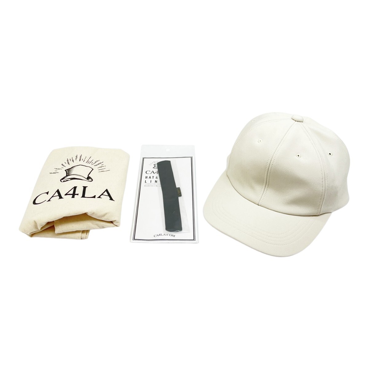 ◆◆ CA4LA カシラ キャップ 帽子 ライナー・布袋付 レディース ホワイト やや傷や汚れあり拍卖