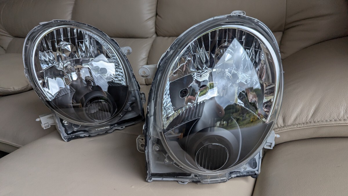 美品 ダイハツ ミラジーノ DAIHATSU MIRA GINO L650S L660S インナー艶消しブラック塗装ヘッドライト加工 限定拍卖