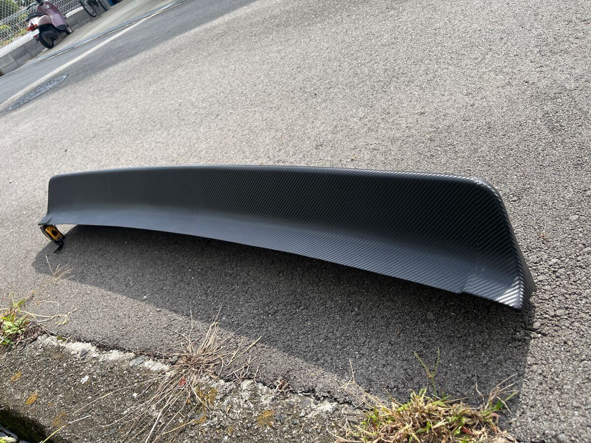 車種不明 シルビア用? ダックテール トランクスポイラー カーボン柄 FRP 難あり拍卖