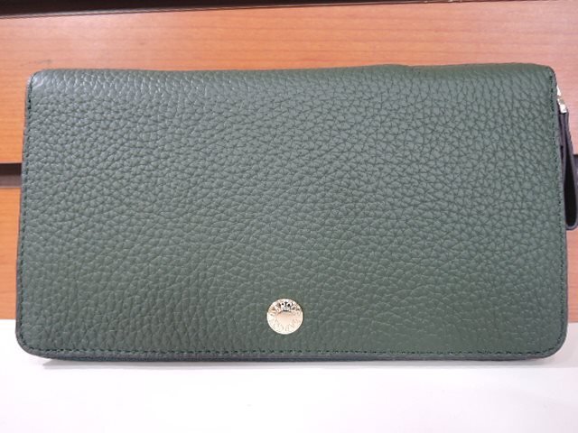 BARCOS バルコス L字ファスナー長財布 GLウォレット ラウンド型財布 ステラグランデ グリーン カード収納24枚/中古美品拍卖