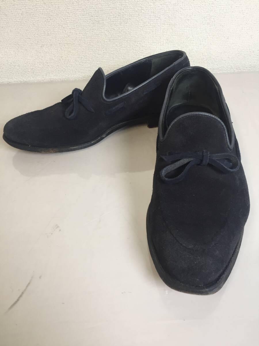 PO7 Crockett&Jones クロケットアンドジョーンズ バーニーズニューヨーク別注 5464 WENDOVER スエード ローファー 5 英国製拍卖