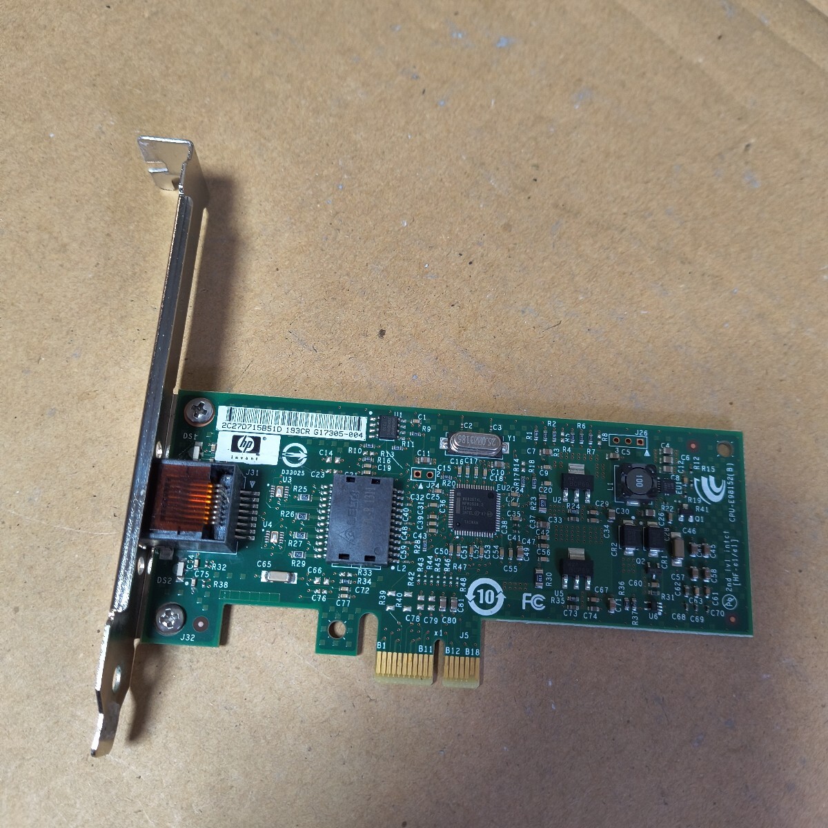 (B-110)中古 HP Gigabitサーバーアダプター PCI Express x1 NC112T/HSTNS-BN41拍卖