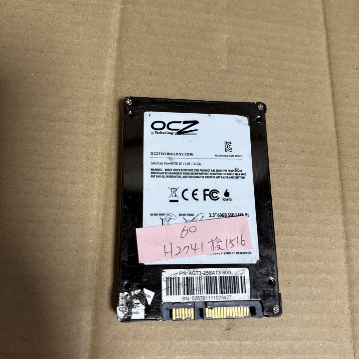使用時間2741H/OCZ SSD 60GB 2.5インチ拍卖
