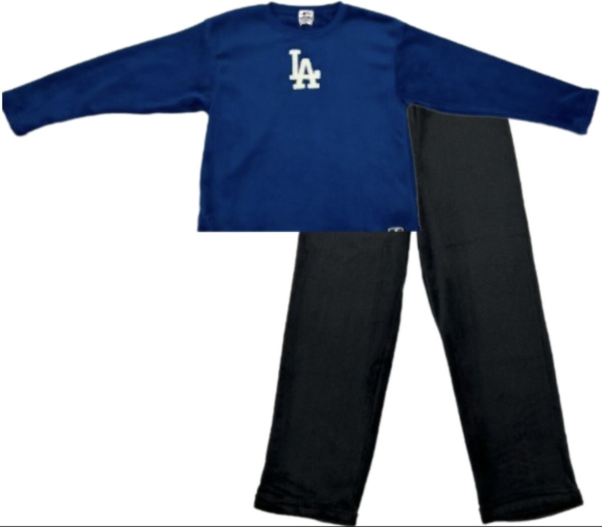 即決 MLB ロサンゼルス・ドジャース キッズ フリースパジャマ【150】新品タグ付き ルームウェア セットアップ 大谷翔平拍卖