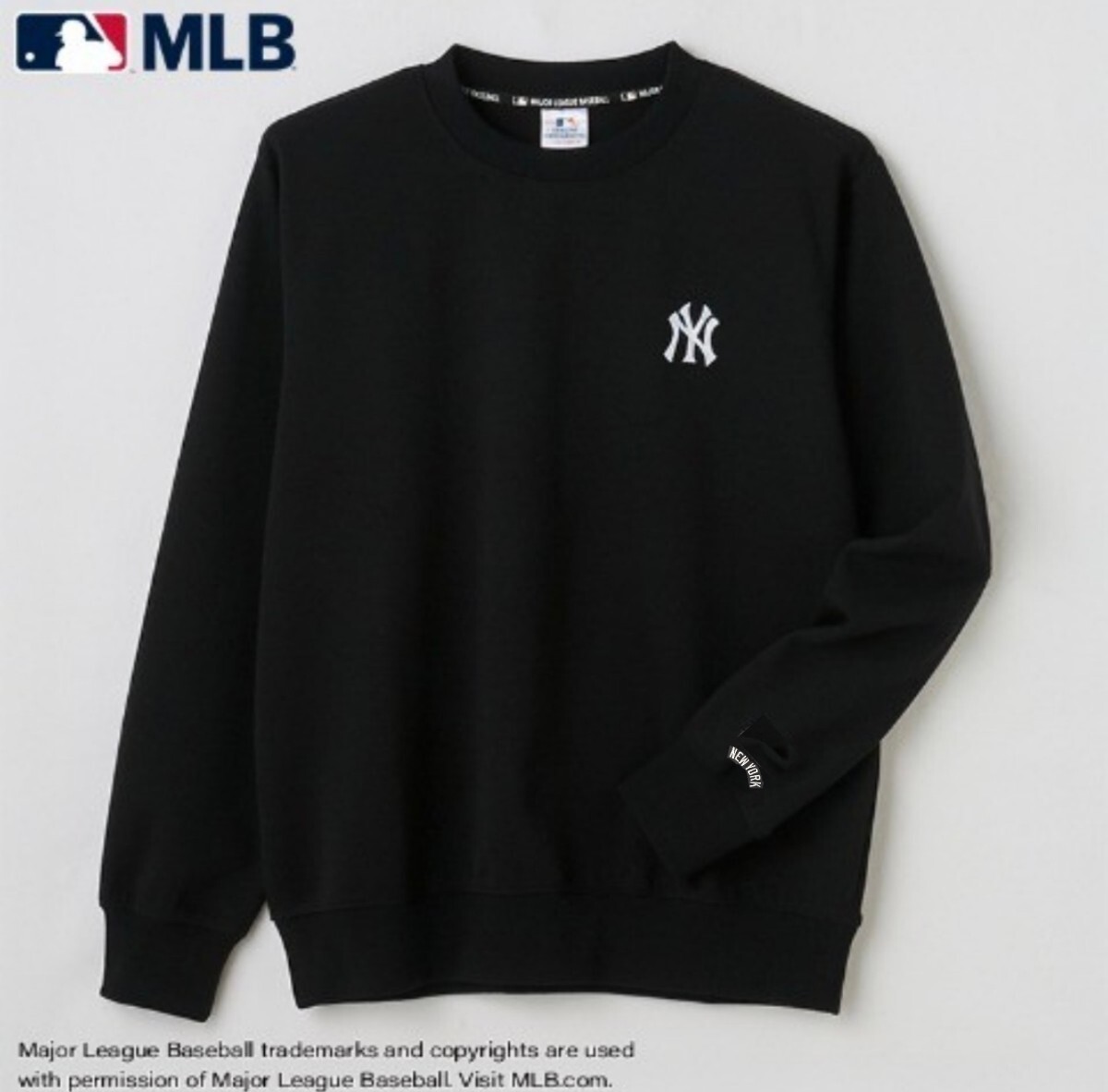 即決 MLB ニューヨーク・ヤンキース メンズ裏起毛トレーナー【L】新品タグ付き スウェット ブラック拍卖