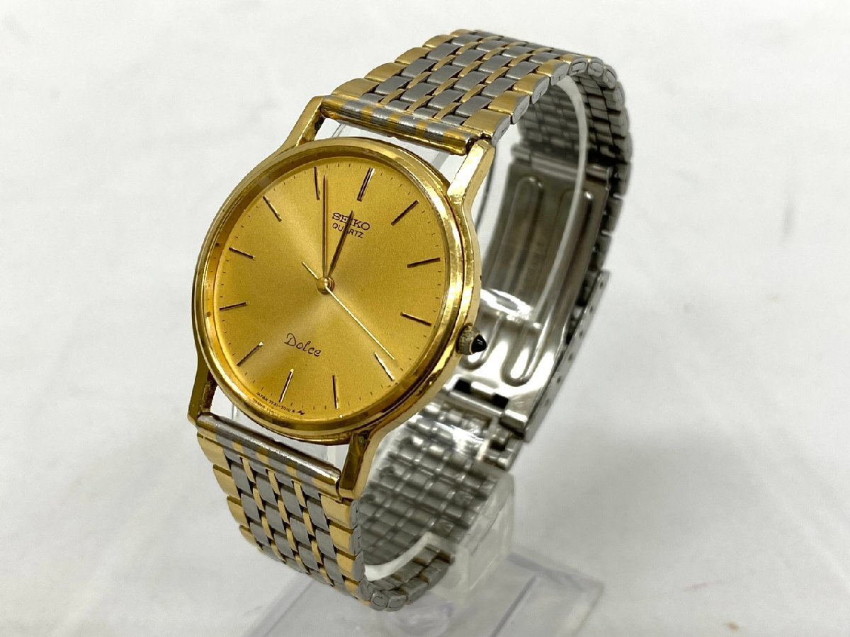 ◇◇ 動作未確認 SEIKO セイコー 腕時計 ドルチェ 7731-7010 クォーツ 文字盤:ゴールド ステンレス ◇◇拍卖