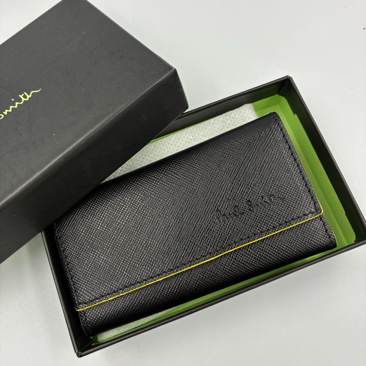 1円■極希少■ポールスミス キーケース6連 サフィアーノレザー ブラック ヴィンテージ Paul Smith拍卖